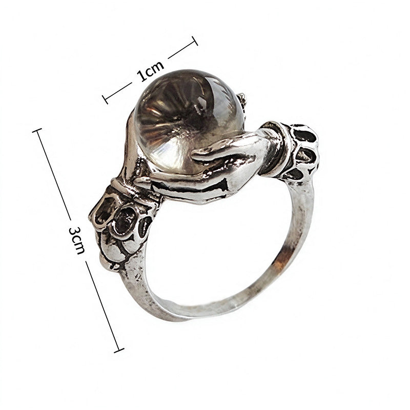 Retro Skull Hand Ring