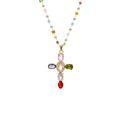 Colorful Cross Pendant Necklace