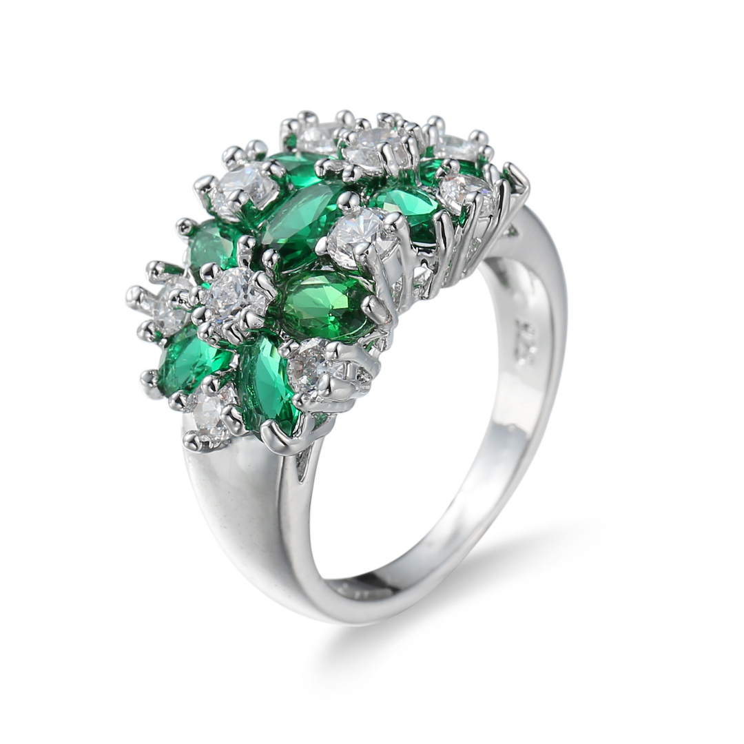 Floral Cluster Statement Ring