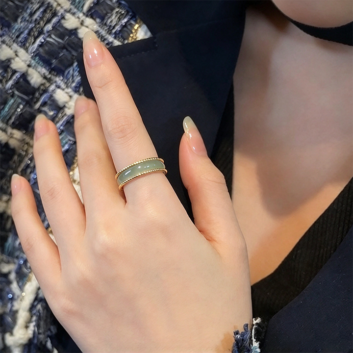 New Chinese style double-layered ring