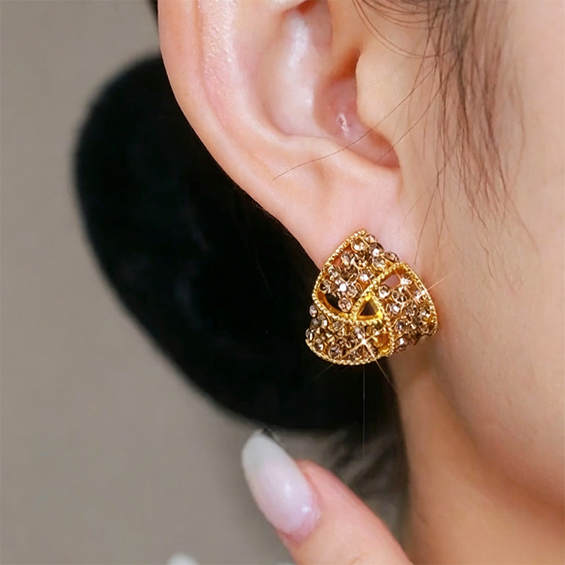 Triangle clip earrings