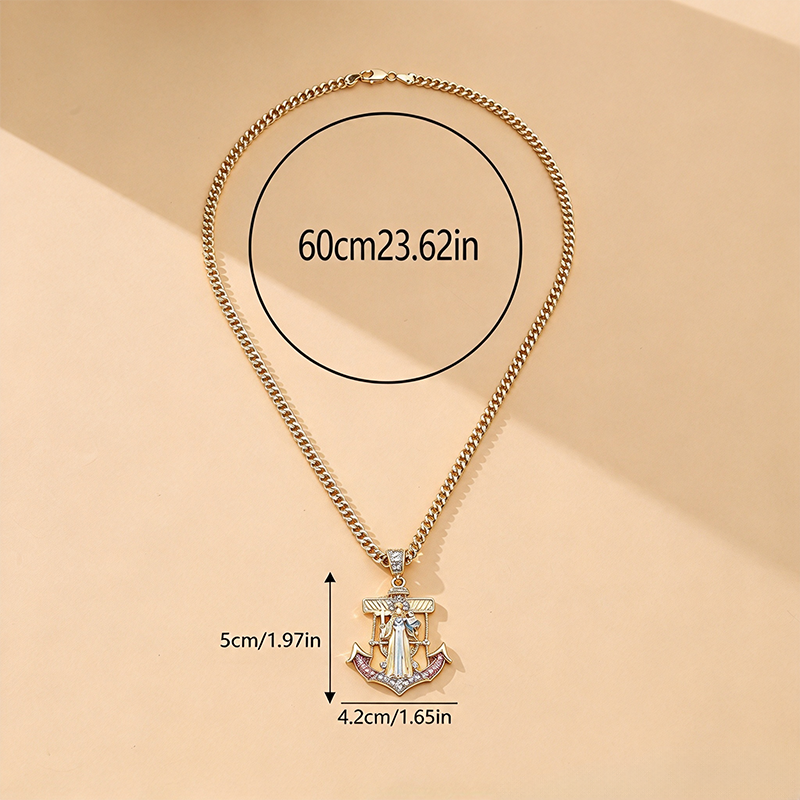 Anchor Cuban chain necklace