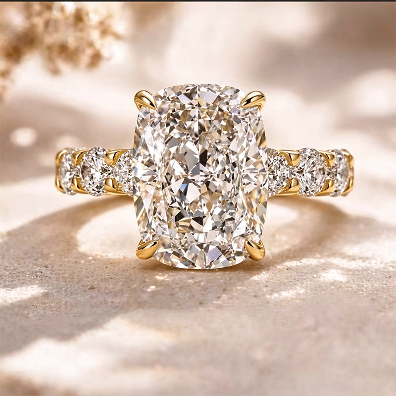 Ice flower cut engagement ring