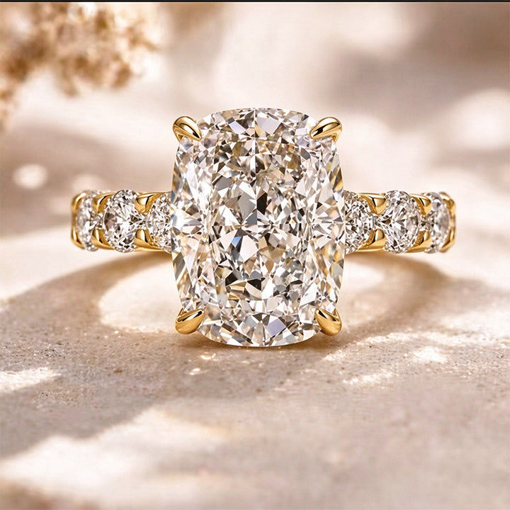 Ice flower cut engagement ring