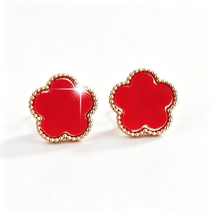 Five-leaf clover earrings