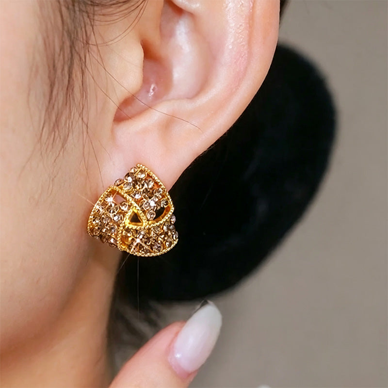 Triangle clip earrings