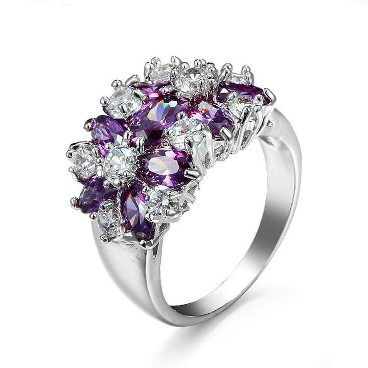 Floral Cluster Statement Ring