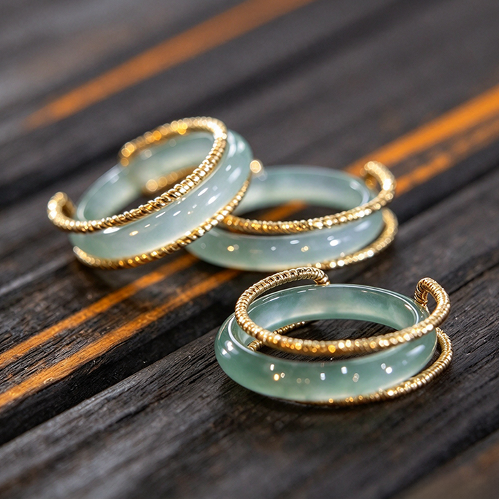 New Chinese style double-layered ring