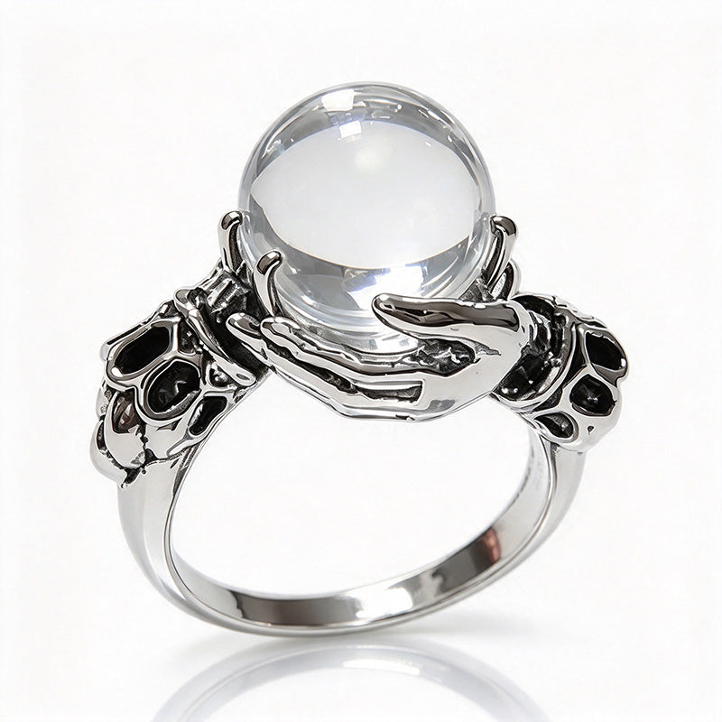 Retro Skull Hand Ring