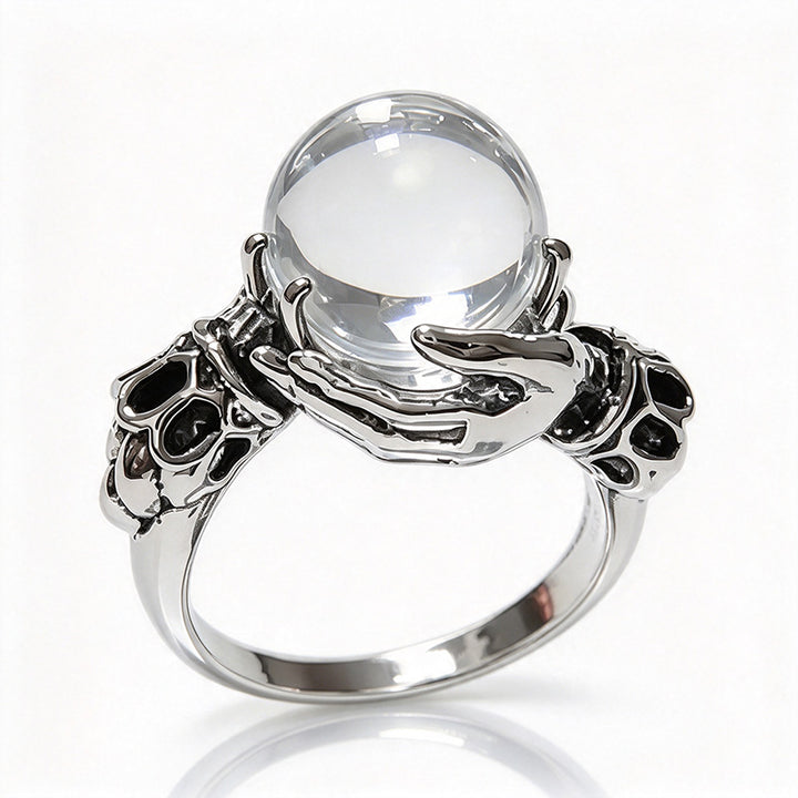 Retro Skull Hand Ring