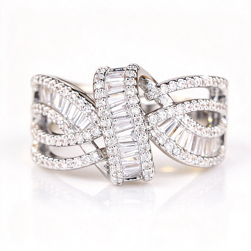 Crossed Bow Knot Ring
