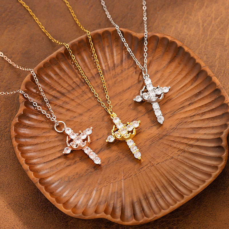 OL Cross Pendant Necklace