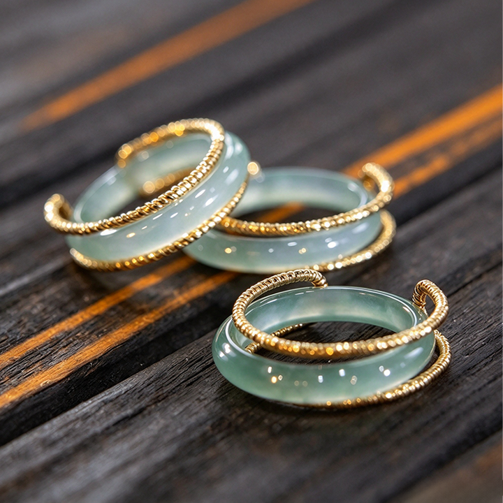 New Chinese style double-layered ring