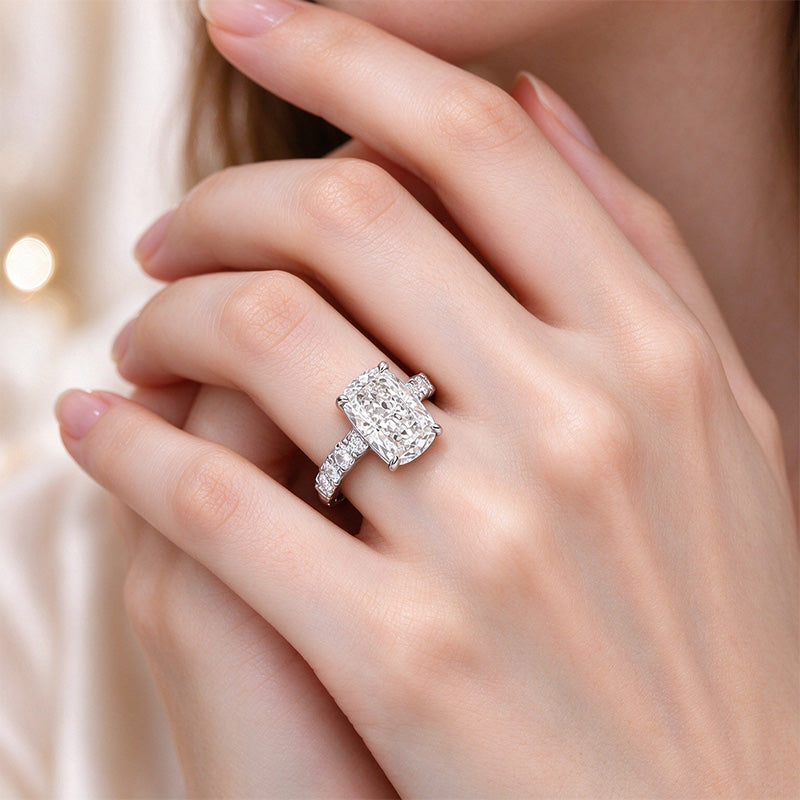 Ice flower cut engagement ring