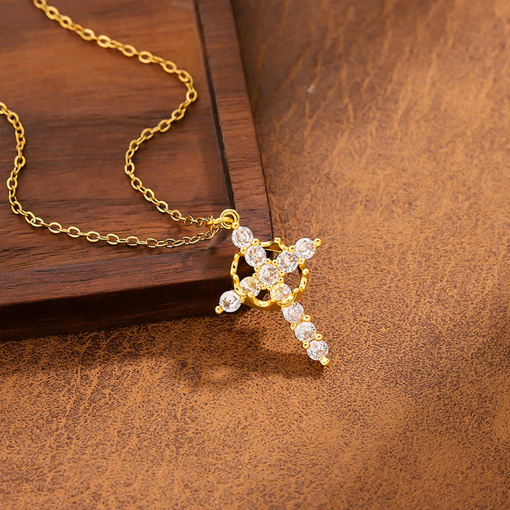 OL Cross Pendant Necklace