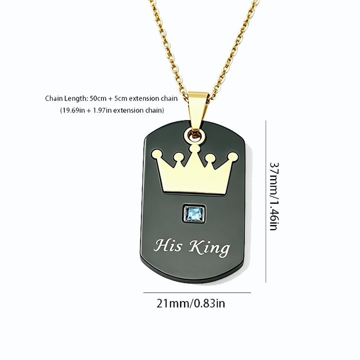 King Queen Couple Necklaces