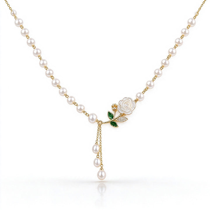 Unnamed Flower Pearl Necklace