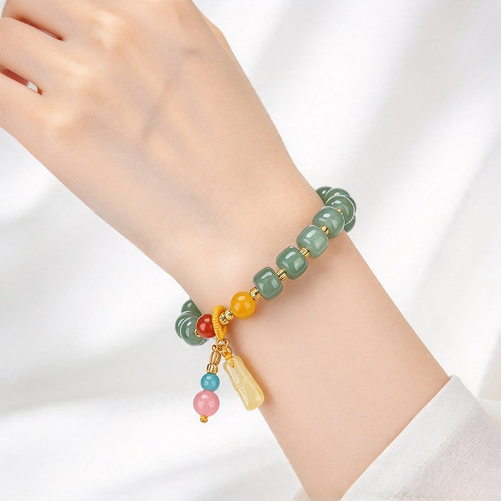 Multicolor Tassel Charm Bracelet