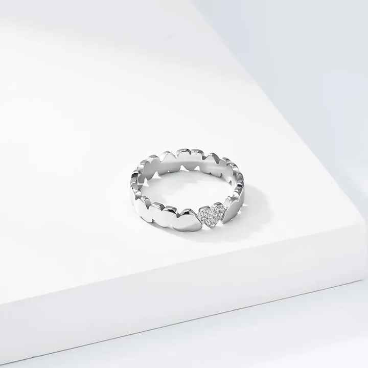 Pieced Heart Inlay Ring