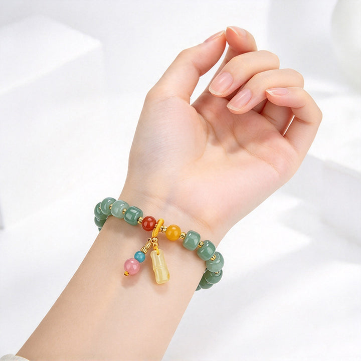Multicolor Tassel Charm Bracelet