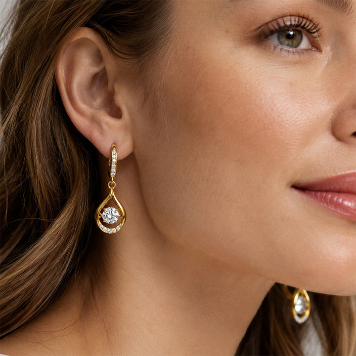 Teardrop-shaped earrings