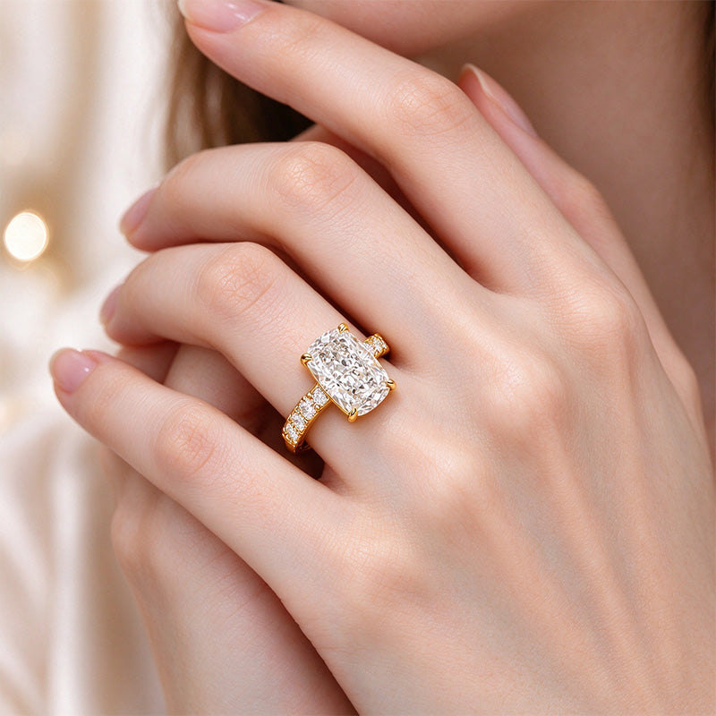 Ice flower cut engagement ring