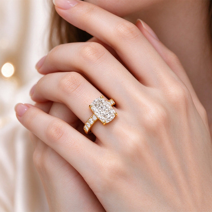 Ice flower cut engagement ring