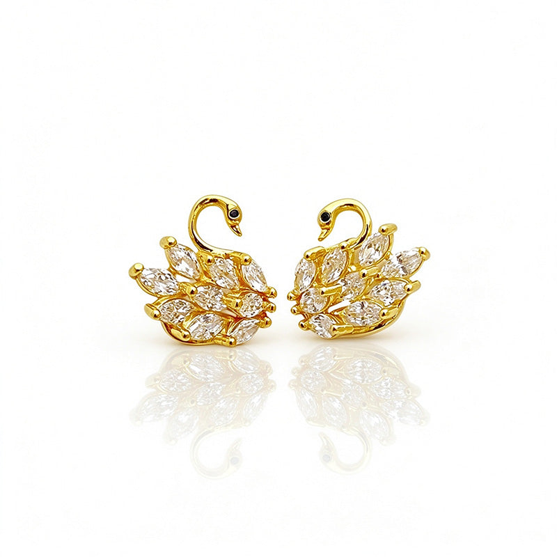Swan Stud Earrings
