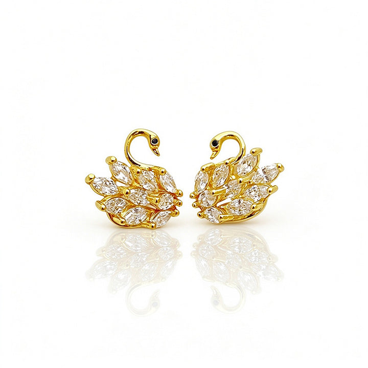 Swan Stud Earrings