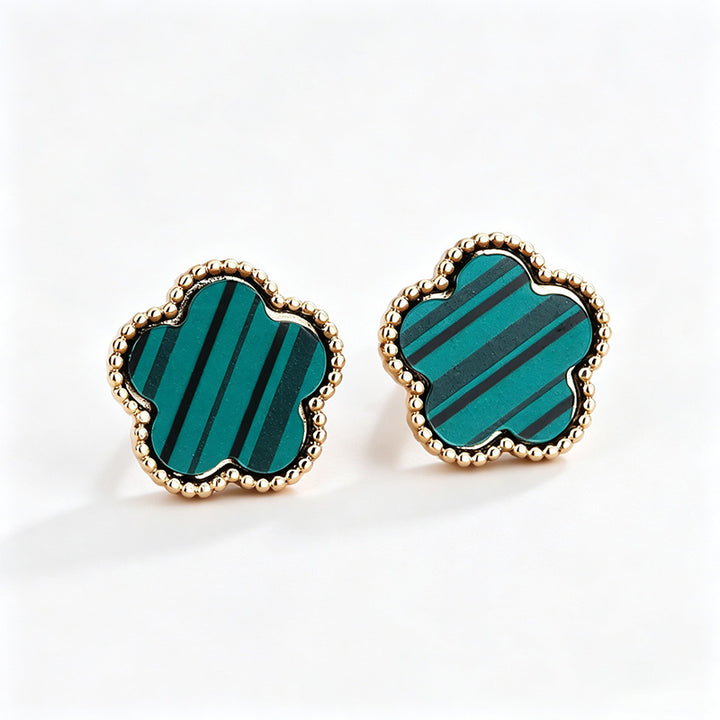 Five-leaf clover earrings