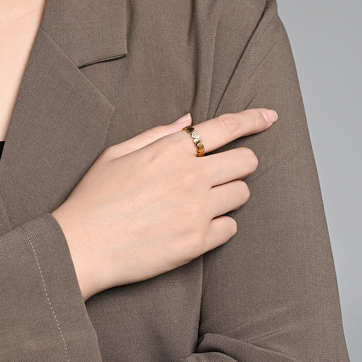 Pieced Heart Inlay Ring