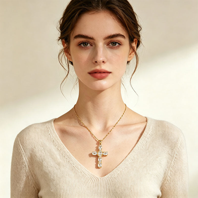 Vintage cross necklace