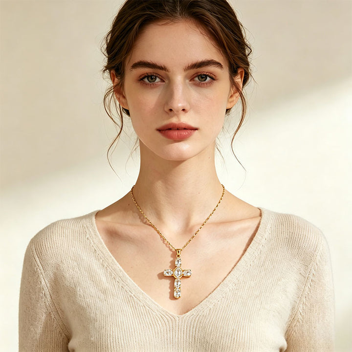 Vintage cross necklace