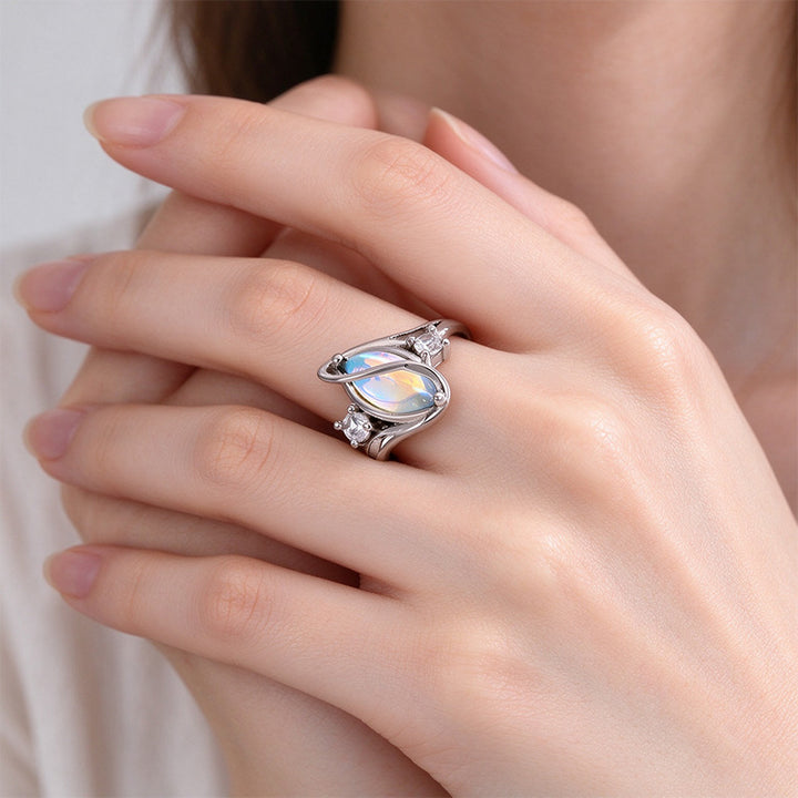 Twisted Teardrop Ring