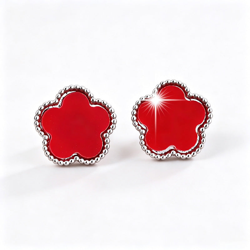 Five-leaf clover earrings