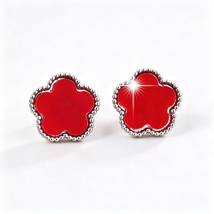 Five-leaf clover earrings