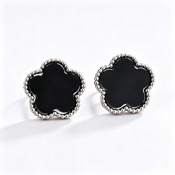 Five-leaf clover earrings