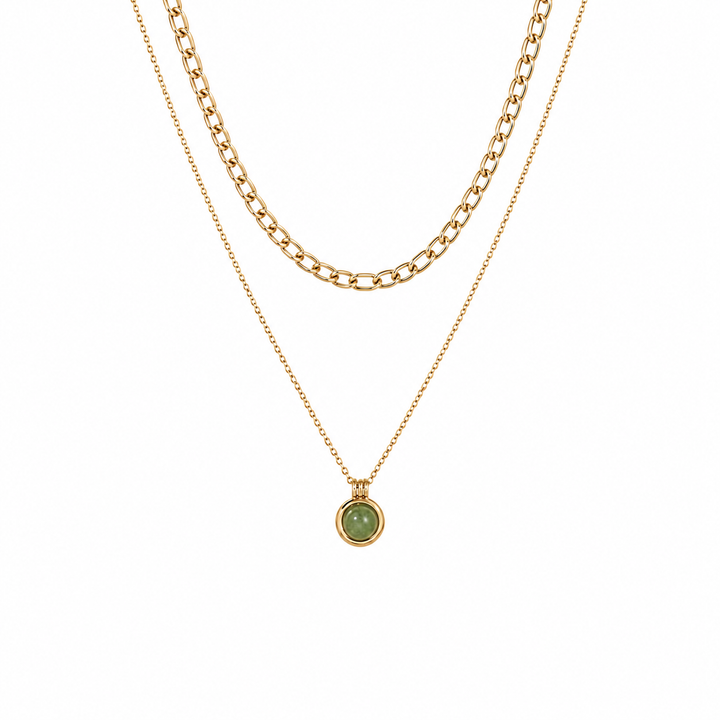 Figaro chain with color-preserving gold-plated accessories