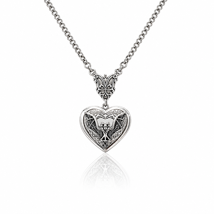 Mini Silver Heart Locket Necklace