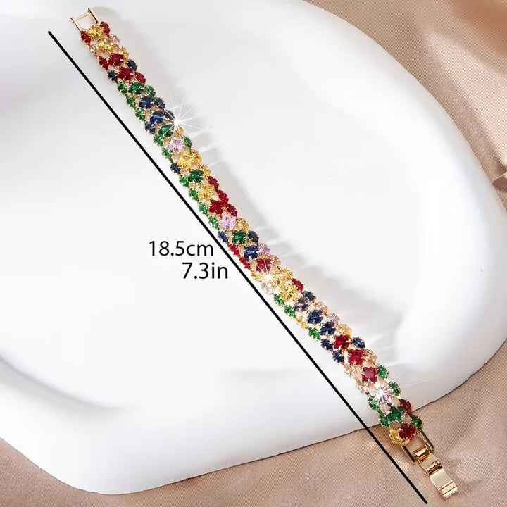 Multicolor Zircon Tennis Bracelet