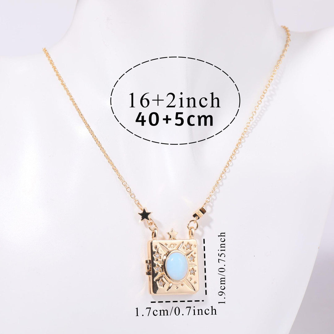 Moon Photo Locket Necklace