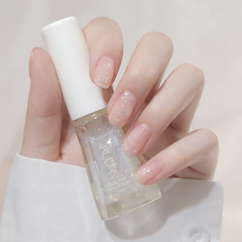 Water-Based Nail Polish No-Lamp Air Dry Sequin Manicure