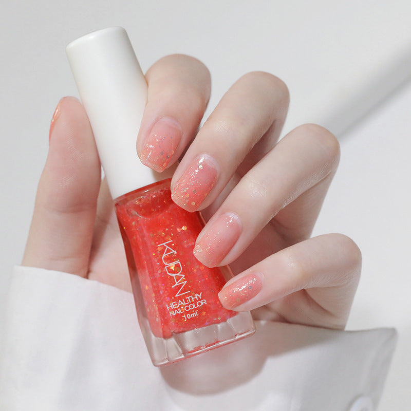 Water-Based Nail Polish No-Lamp Air Dry Sequin Manicure