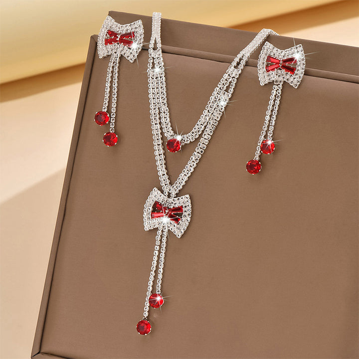 Zircon Flower Necklace Set