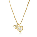 26‑Letter Heart Mother‑of‑Pearl Charm