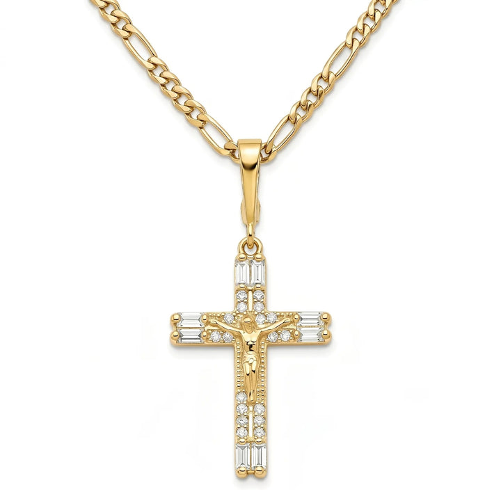 Paved Cross Pendant Necklace