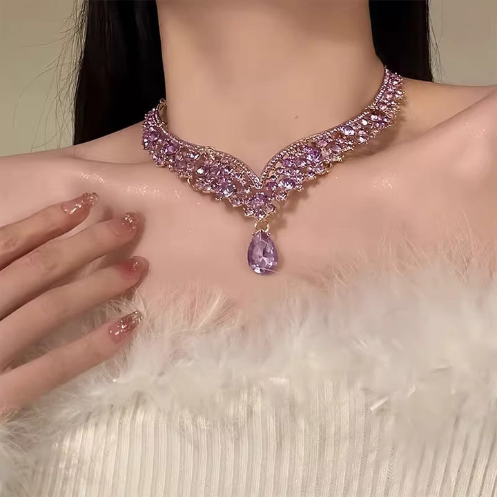 Elegant Teardrop Zircon Jewellery