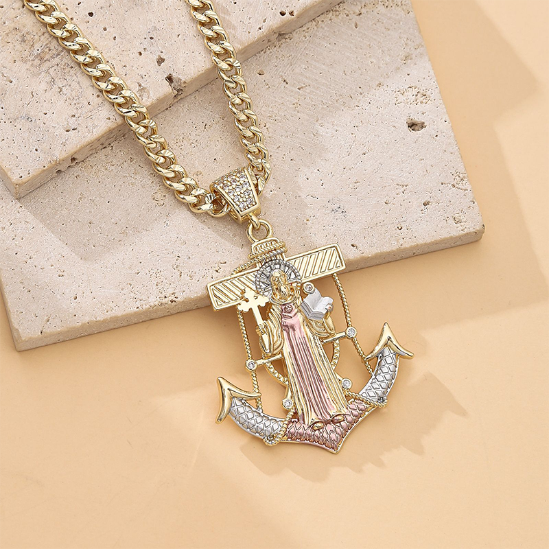 Anchor Cuban chain necklace