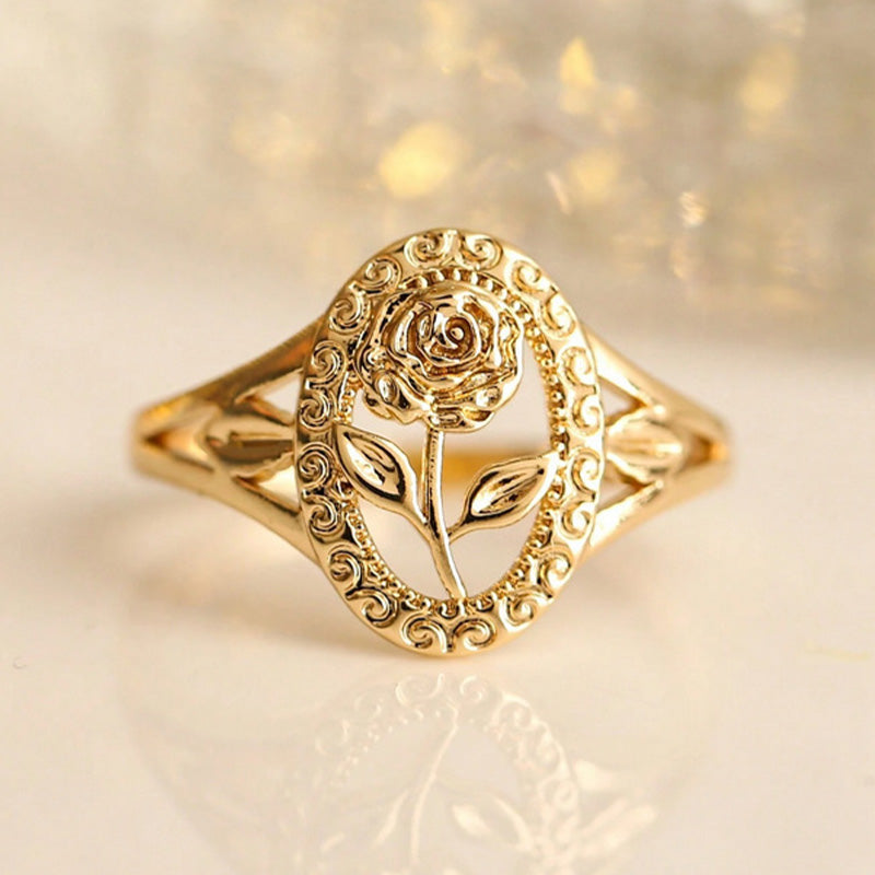 Openwork rose ring