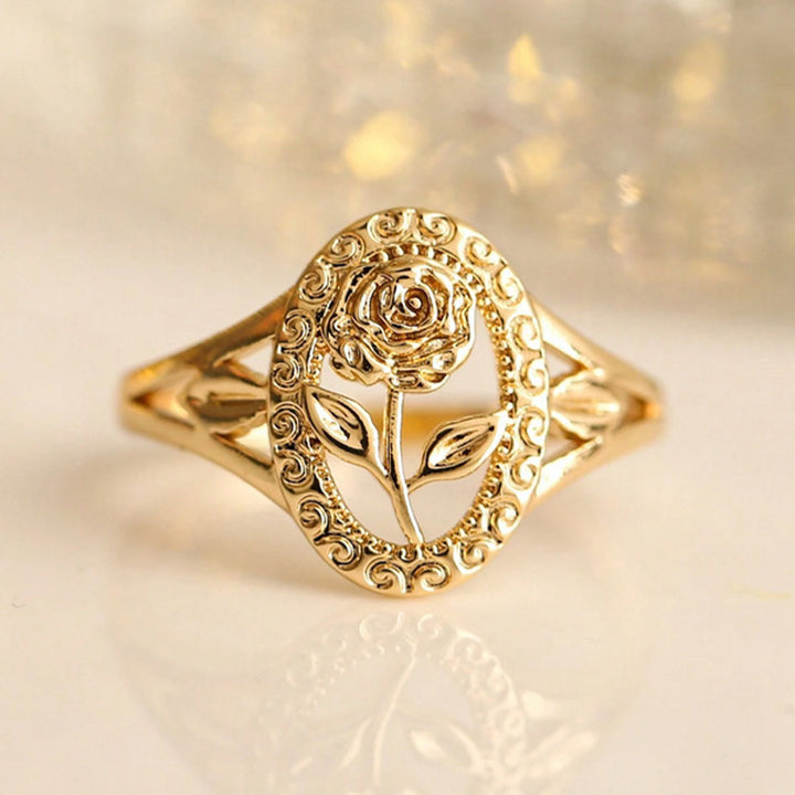 Openwork rose ring